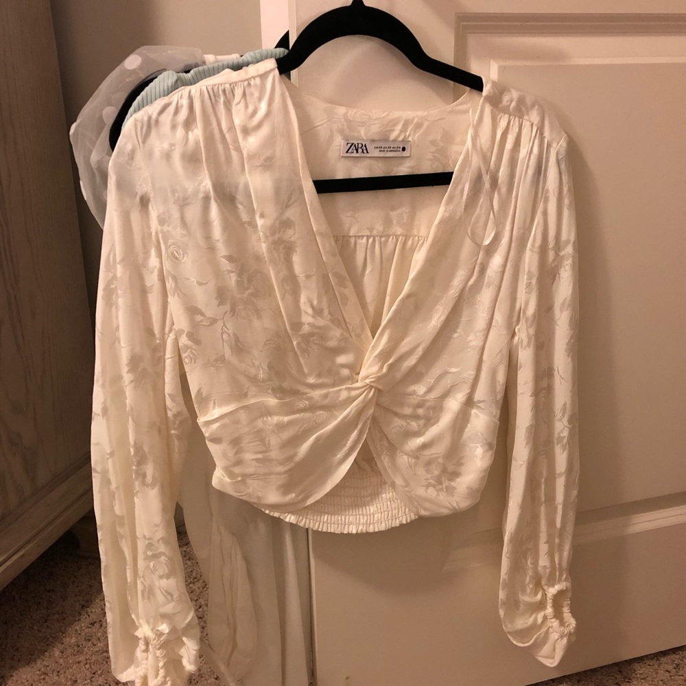Zara white blouse